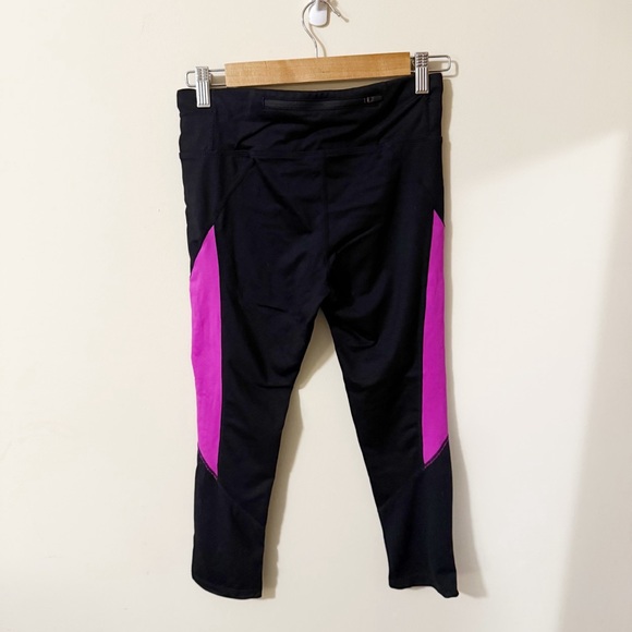 Nike Dri Fit Womens Black Purple Leggings Size Small Athleisure Gym Running - Picture 3 of 6